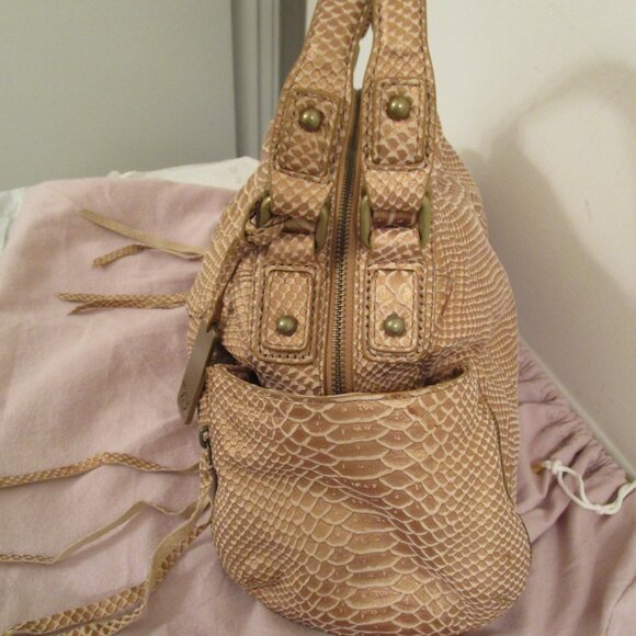 Botkier Logan Golden Snake-embossed Satchel - Picture 4 of 10